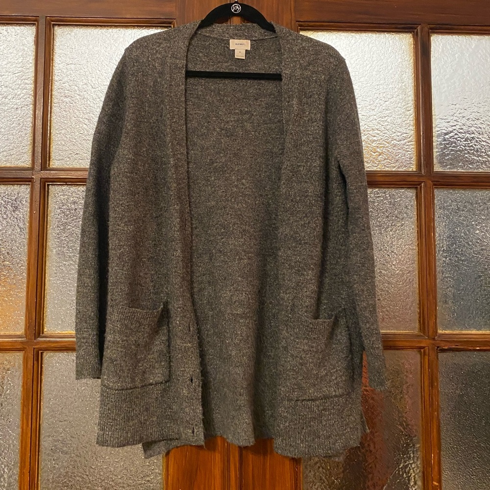 Old Navy Heather Grey Cardigan, Size M